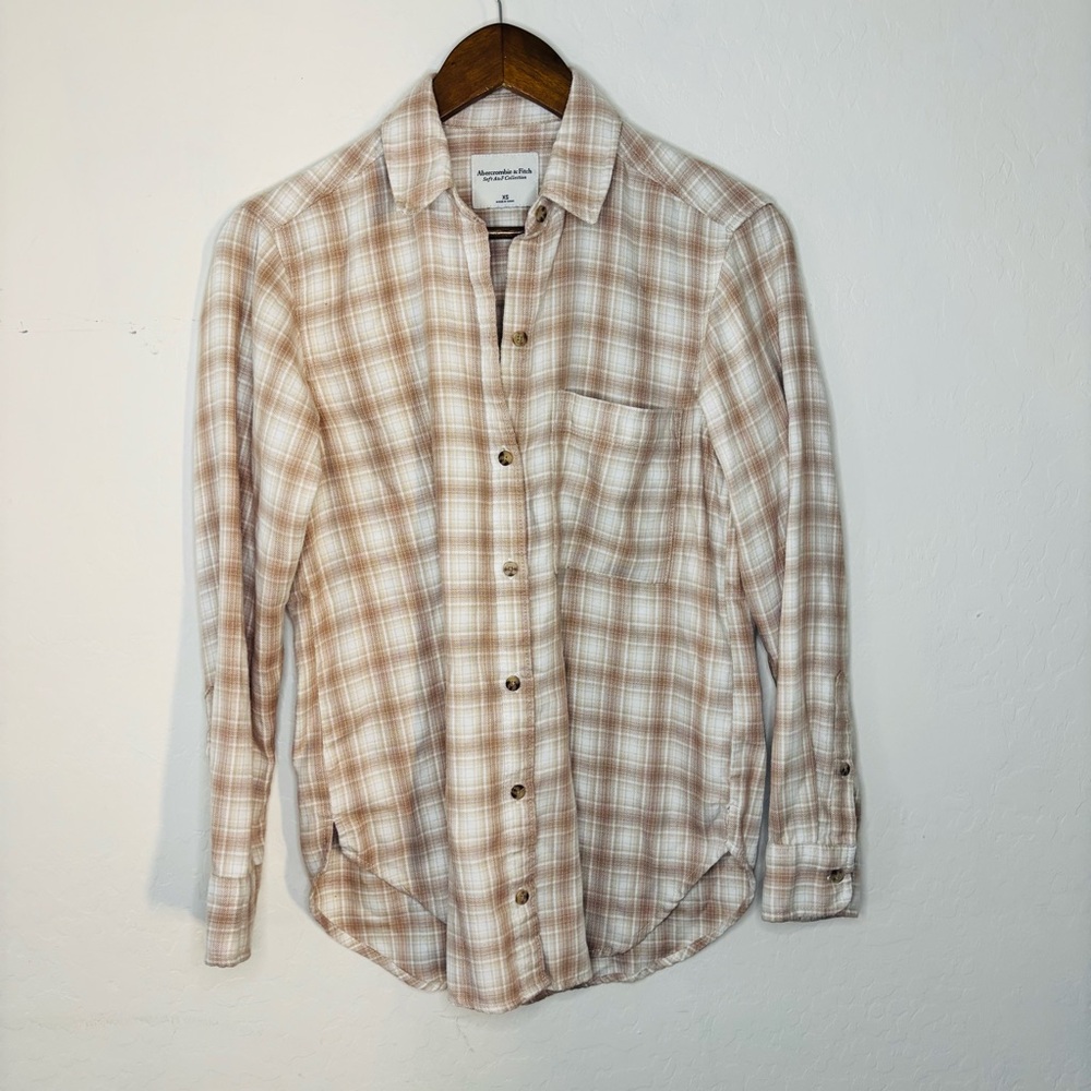 Abercrombie & Fitch Soft‎ Plaid Button-Down Shirt – Women’s XS
